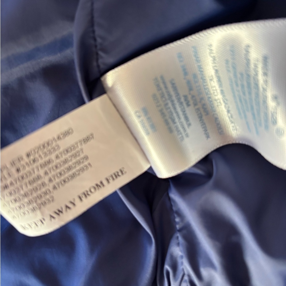 Ralph Lauren Puffer Coat Jacket Infant Size 6 Months Pink Navy Blue Hood Zip Up - Picture 7 of 9